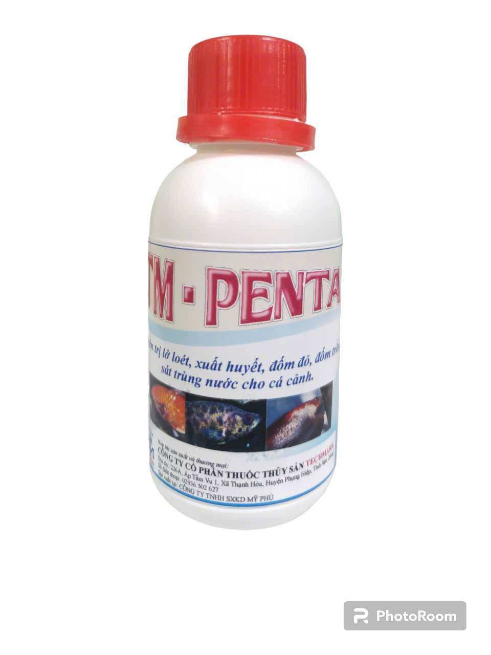 TM PENTAN lỡ loét, xuất huyết, đốm đỏ, đốm trắng, sát trùng cá cảnh chai 100ml