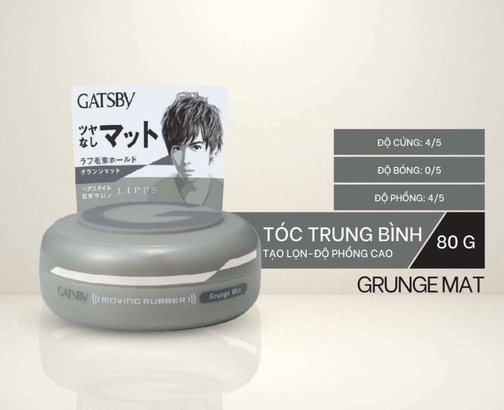 Sáp Wax vuốt tóc nam Gatsby Moving Rubber NHẬT 80g