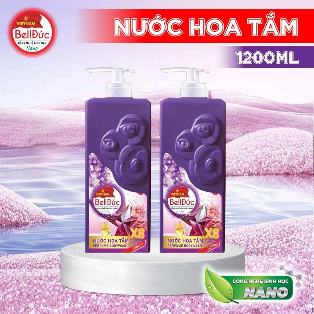 Nước hoa tắm thơm mùi nước cao cấp chai 1200ml