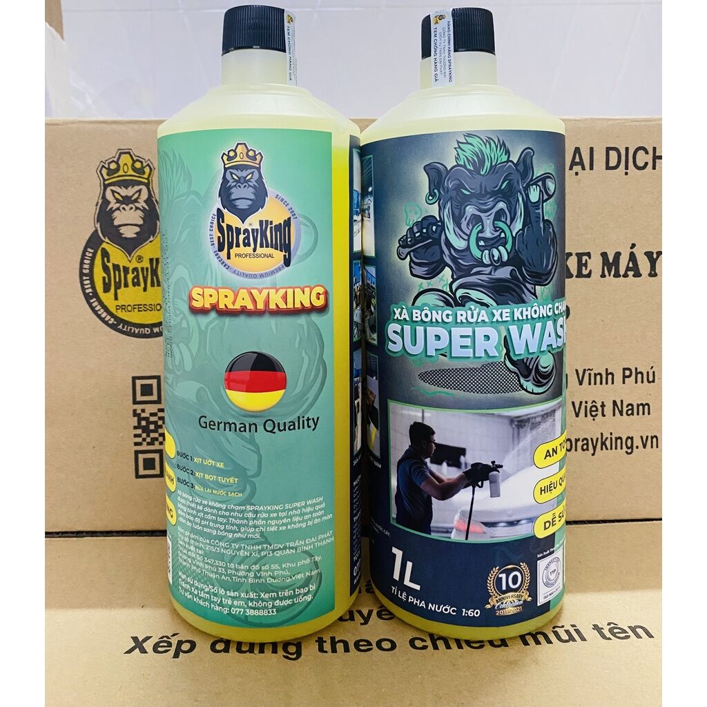 Nước rửa xe không chạm Srayking Super wash 1 Lít