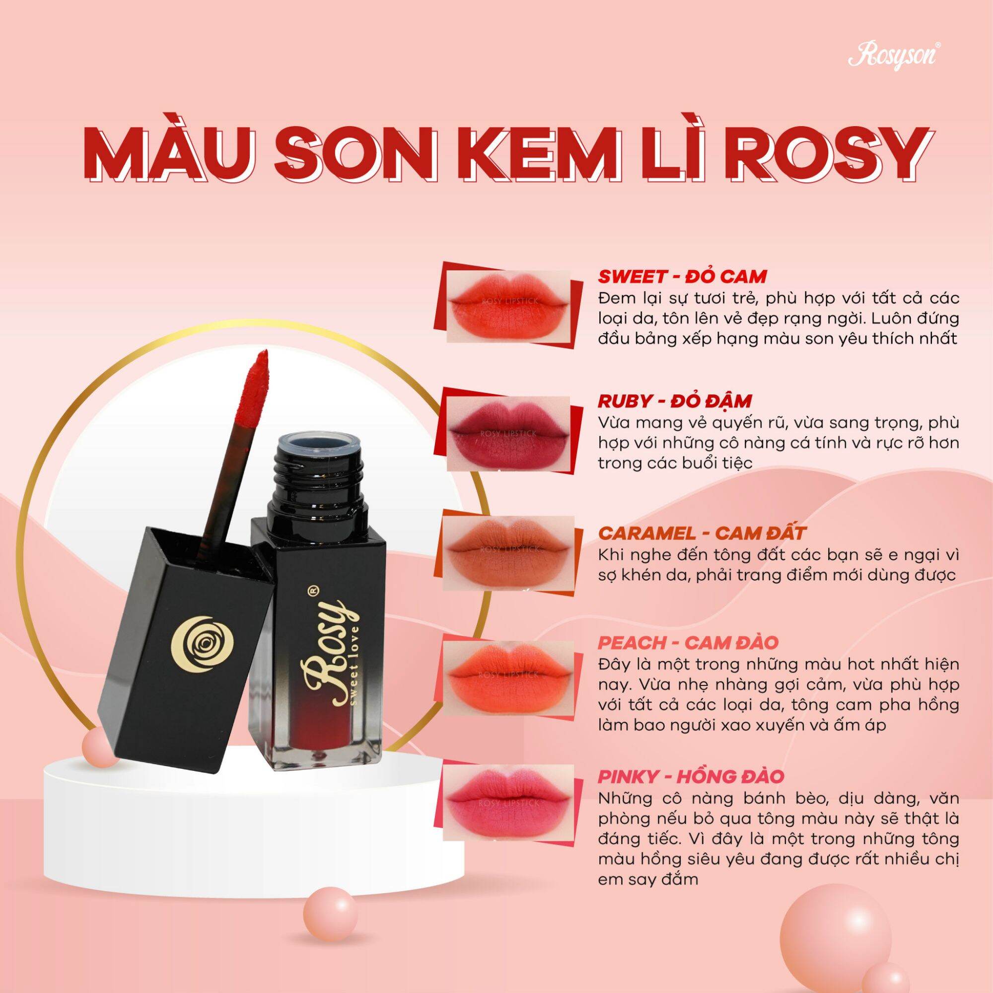 son kem lì cam đất Rosy