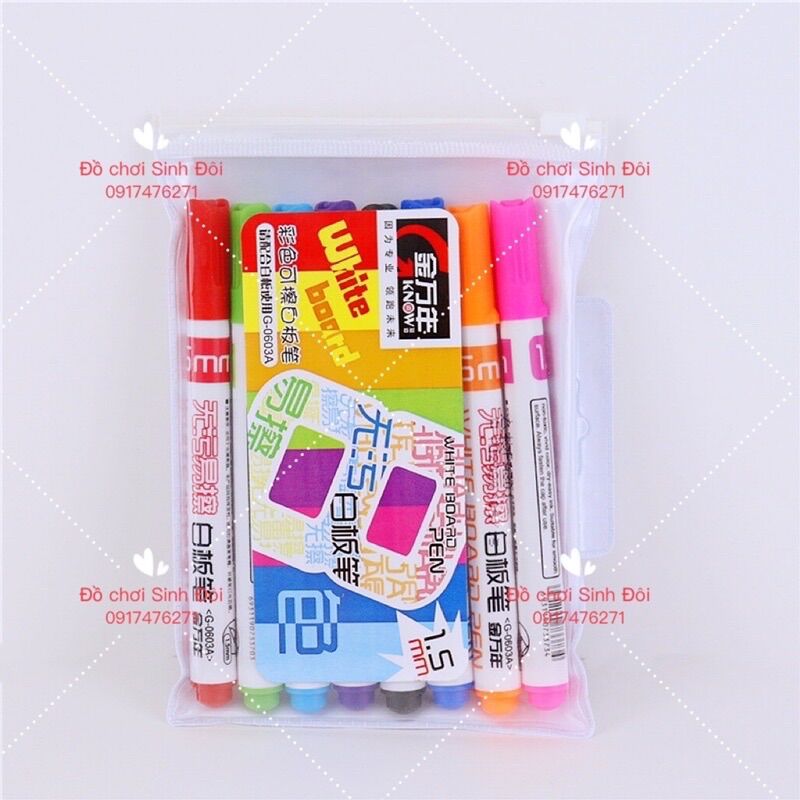 BÚT LÔNG BẢNG MÀU - bộ 8 cây