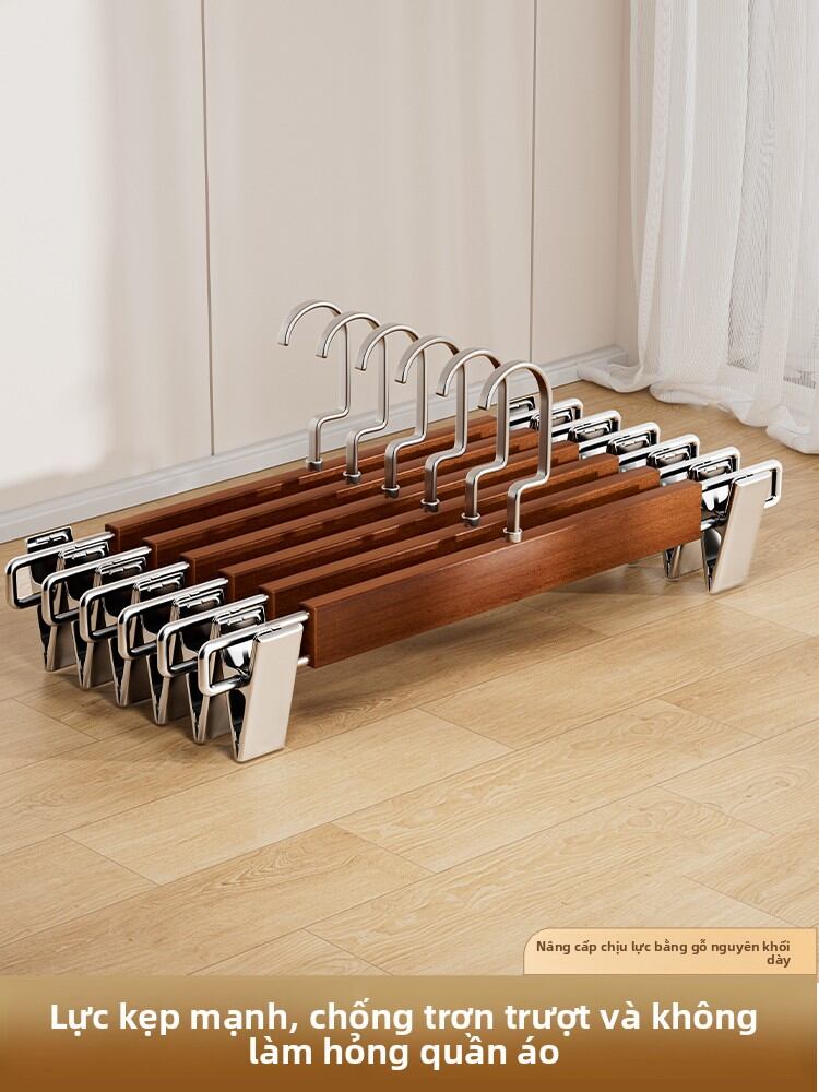 Wooden No-Scratch Closet Hanger for Pants Giá  797,000 Đồng*Miễn phí vận chuyển