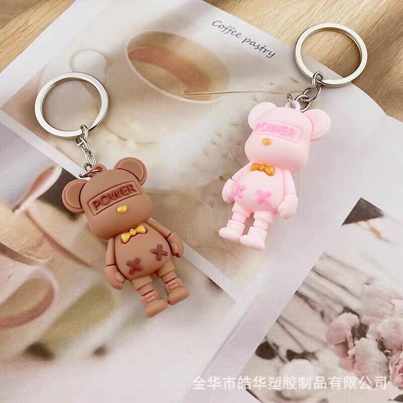 Móc khóa balo gấu nâu POWER siêu cute