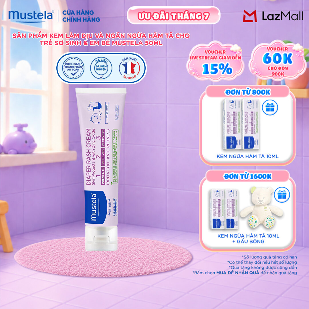 Kem Chống Hăm Tã Cho Trẻ Sơ Sinh & Em Bé Mustela 50ml