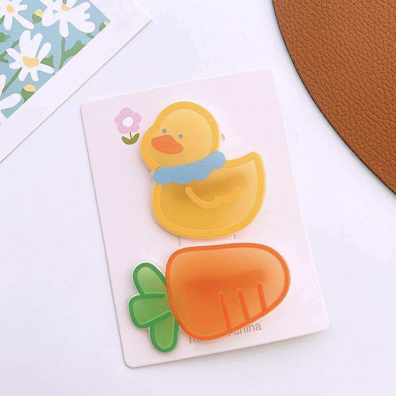 Set kẹp tóc con gà ngộ nghĩnh cho bé