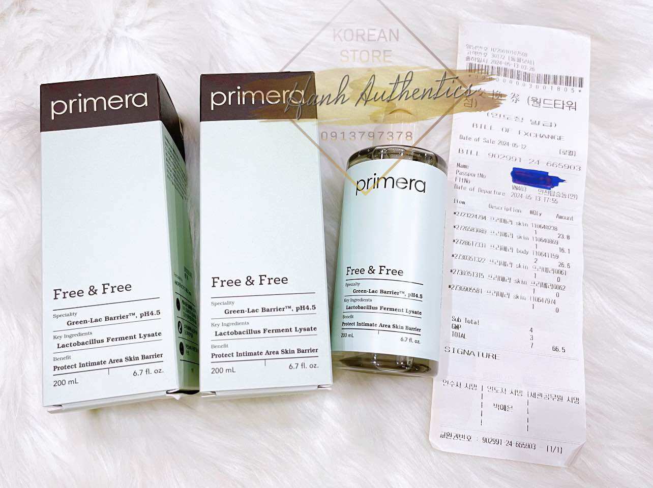 Nước rửa phụ khoa primera free & free 200ml