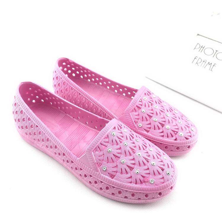 Giày Sandal Đế Bằng Cho Nữ Mùa Hè Giày Sandal Cổ Đáy Rỗng Đế Dày Đế Mềm Giày Sandal Thời Trang Mũi Tròn Giày Sandal Thường Ngày