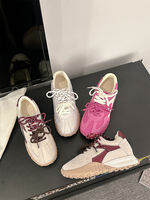 [LANKAMO | Leather Increased Height 8cm Pink Women's Deqin Shoes 2025 New Retro Small Size Breathable Sports Casual Shoes Korean Style,LANKAMO | Leather Increased Height 8cm Pink Women's Deqin Shoes 2025 New Retro Small Size Breathable Sports Casual Shoes