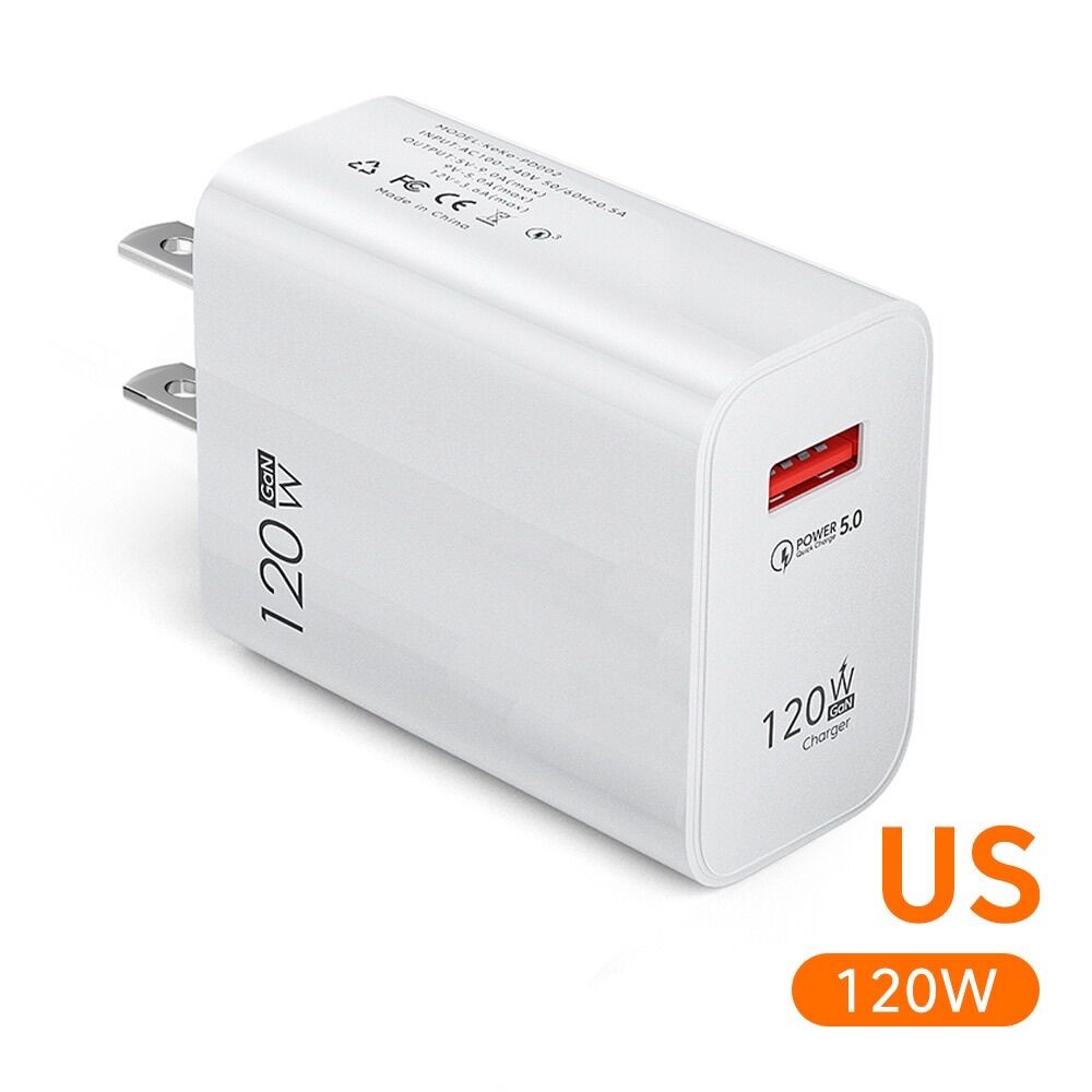 Củ sạc nhanh keke-pd002 120w gan quick charge 5.0 cổng usb 3.0 cho điện thoại
