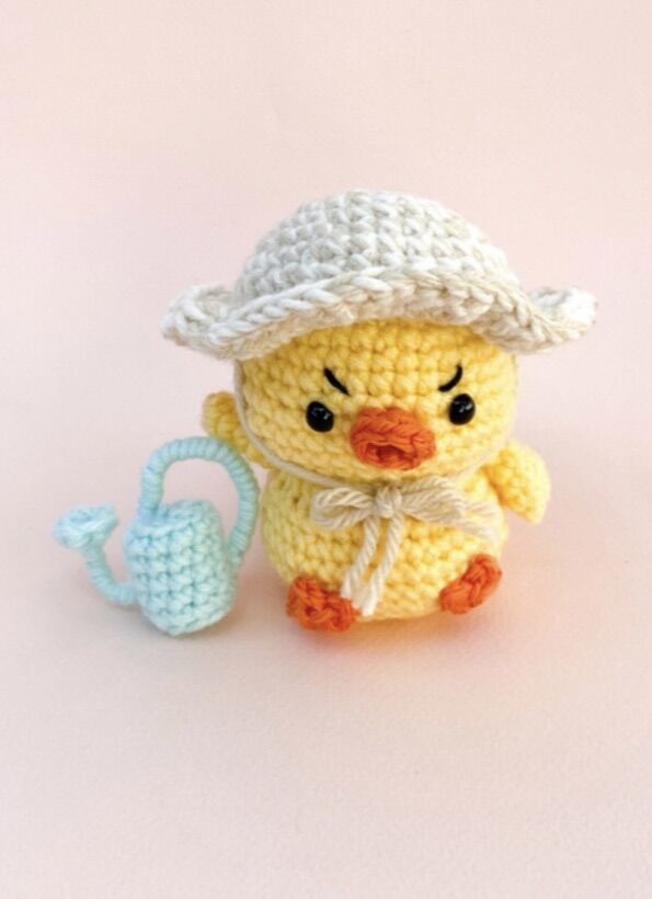Móc khoá len Gà Con Đội Nón handmade