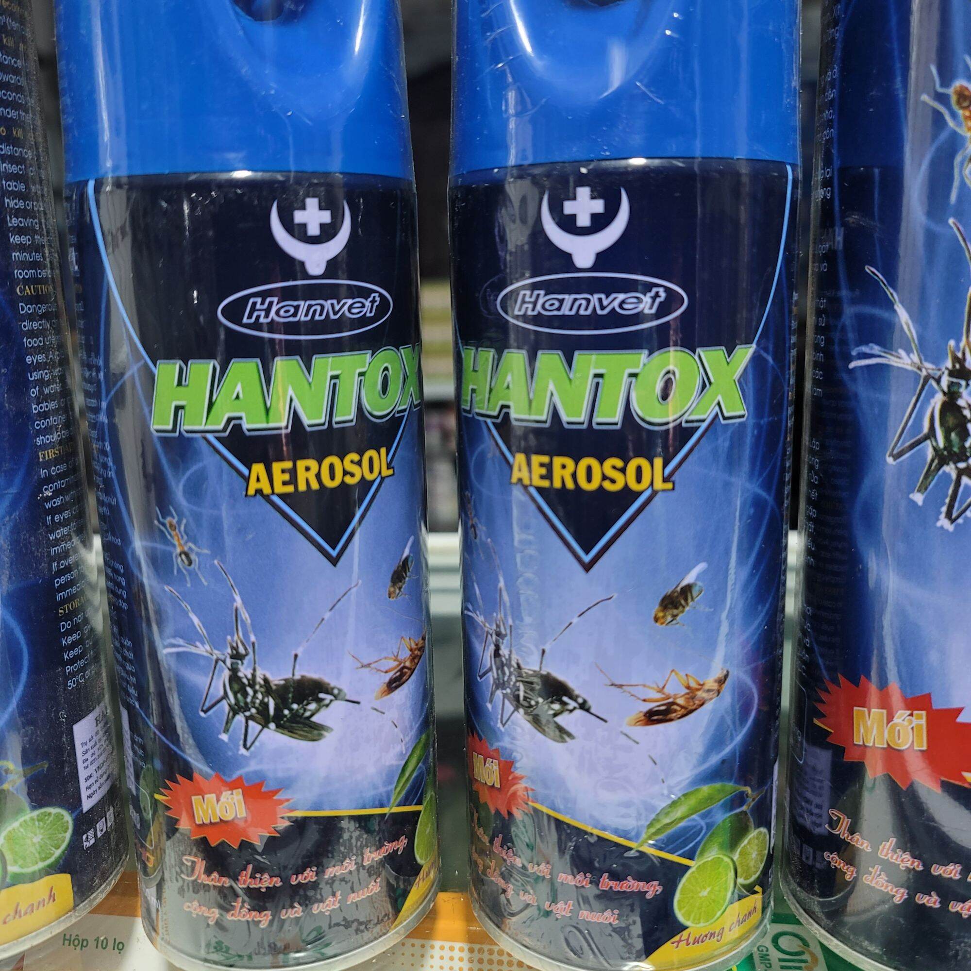 Bình xịt muỗi, ruồi, kiến, gián Hantox aerosol ( 400ml và 600ml)