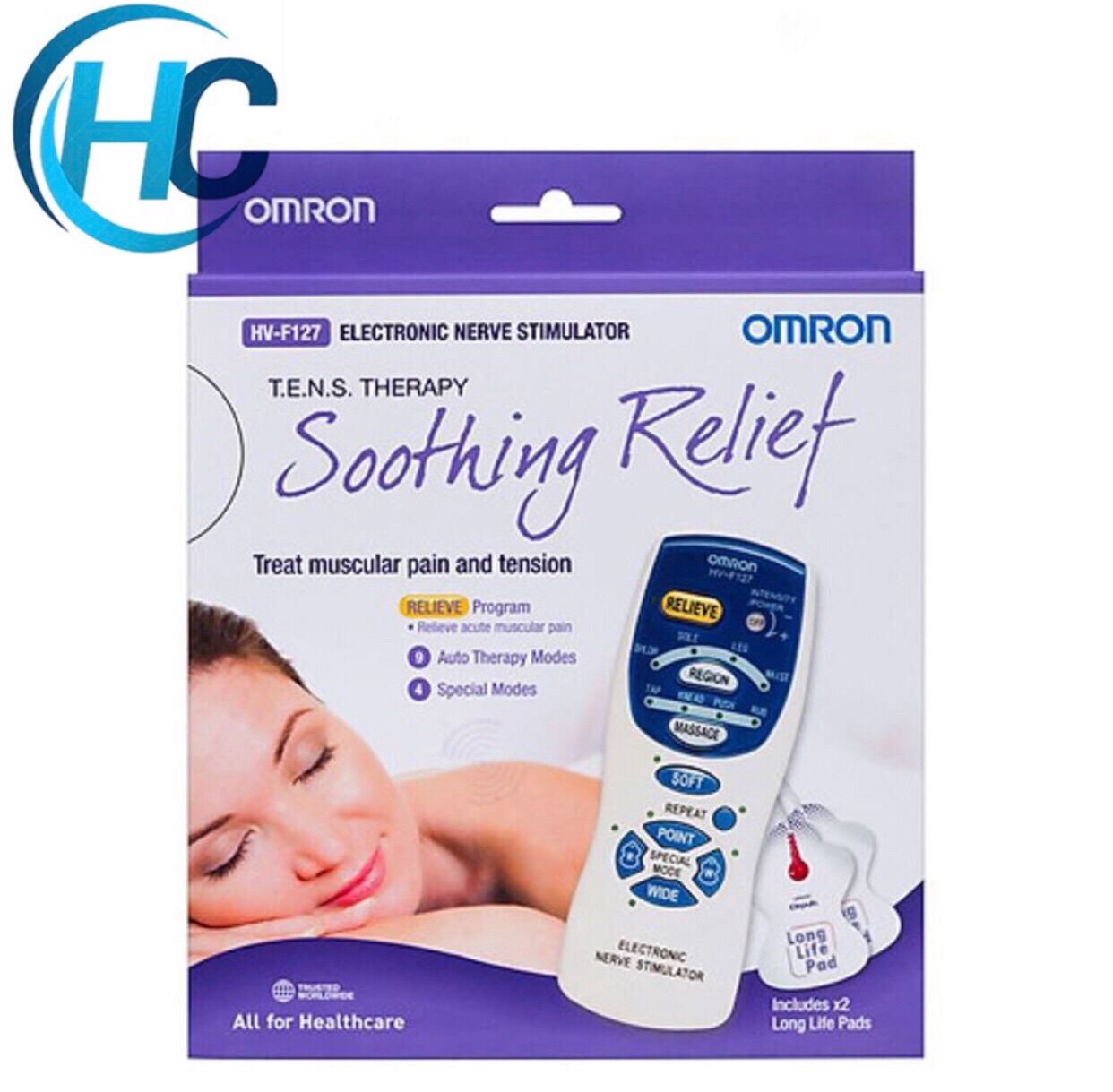 [CHÍNH HÃNG] Máy mát xa xung điện OMRON HV-F127 ( massage Omron HV F127) (bảo hành 2 năm)