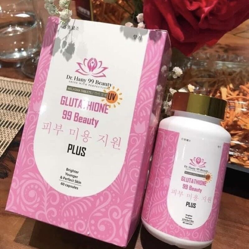 Trắng Da Gluthathione Hany 99 Beauty Màu Hồng Hộp 60v