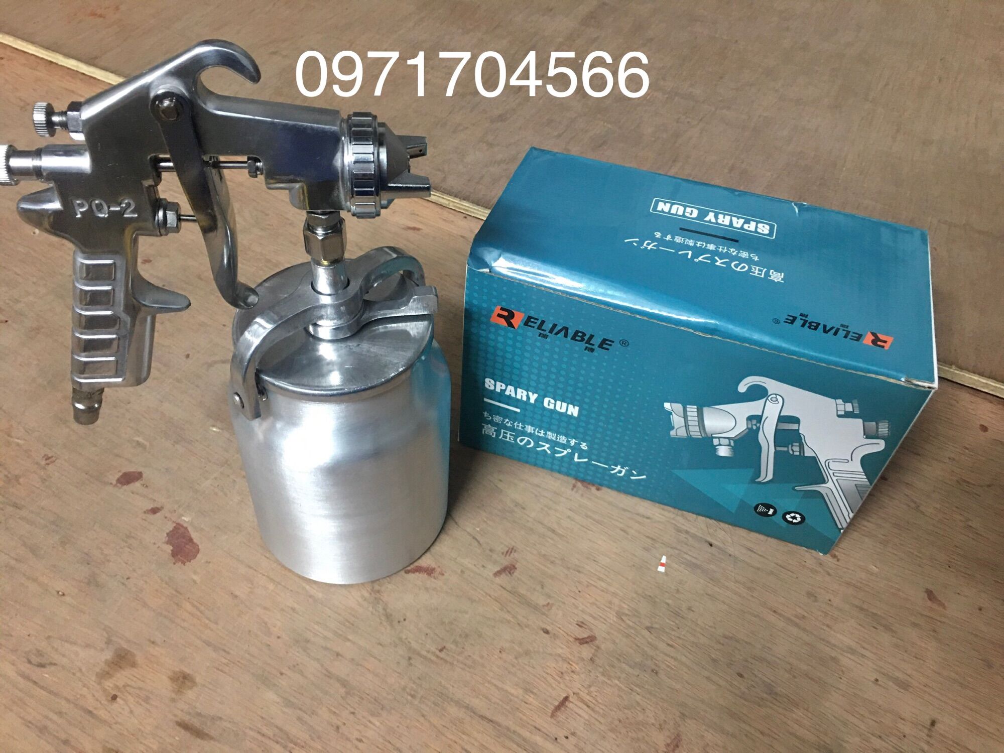 Phun sơn hơi, phun dầu PQ-2 bình dưới 1Lít