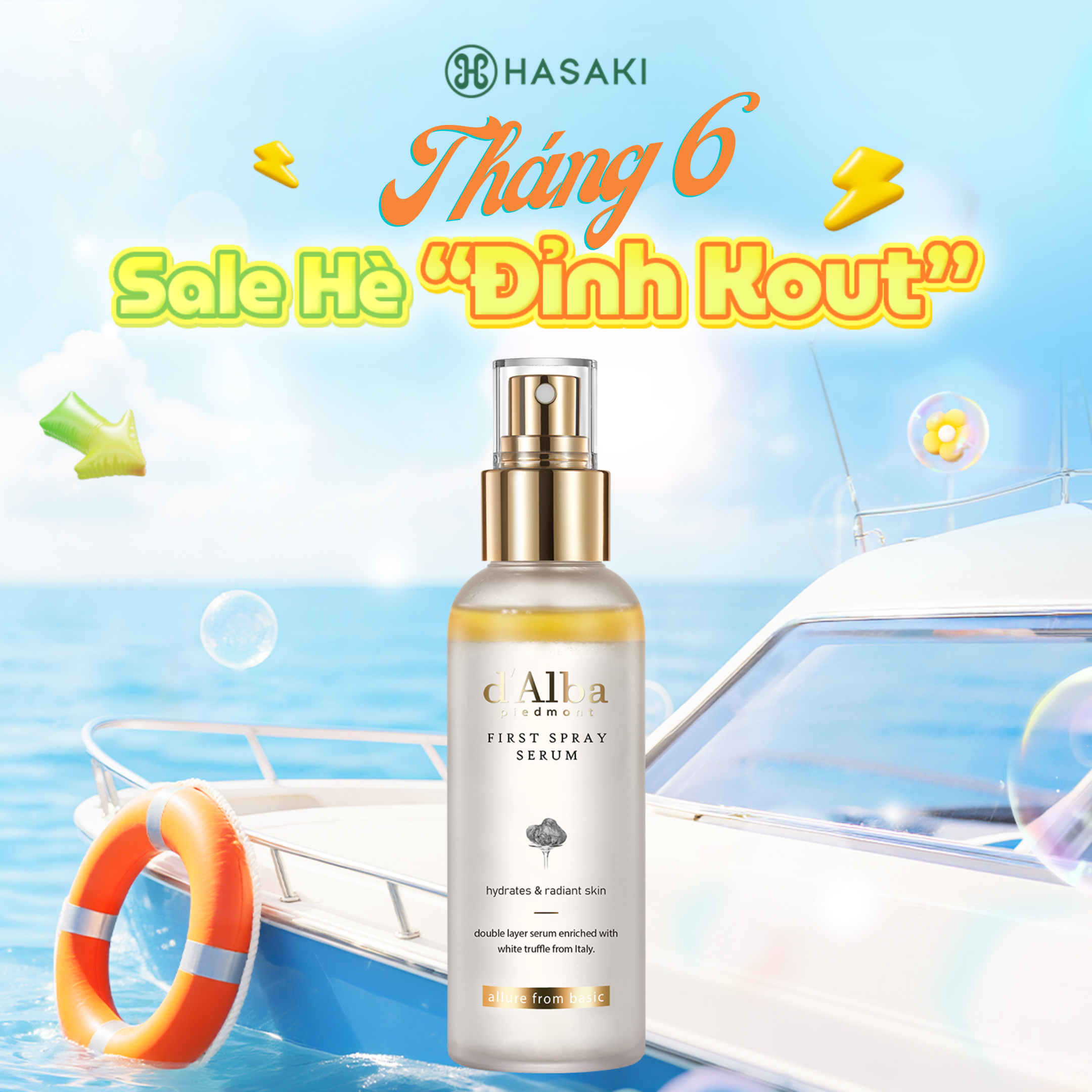 [DAILY] Serum d'Alba Dạng Xịt Nấm Truffle Trắng Căng Bóng Da 100ml Hasaki Sản Phẩm Chính Hãng