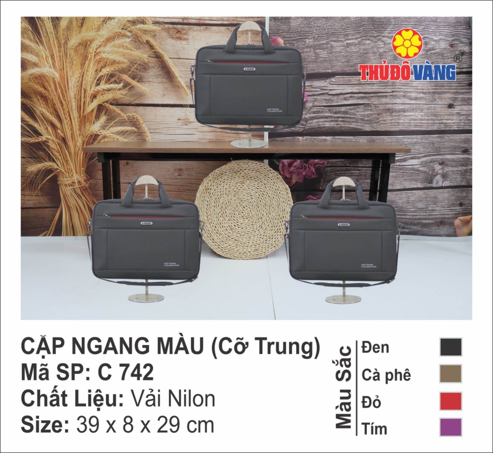 Cặp ngang màu Thủ Đô Vàng ( Cỡ trung) ---- Mã SP: C42