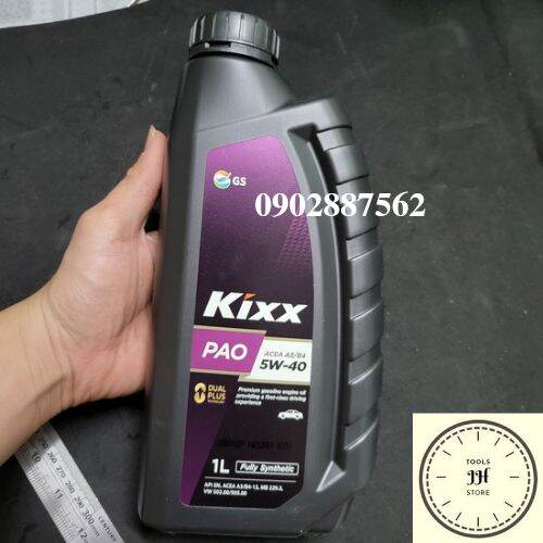 Nhớt xe ô tô, xe tay ga kixx pao 5w40 1 lít hàng chính hãng korea