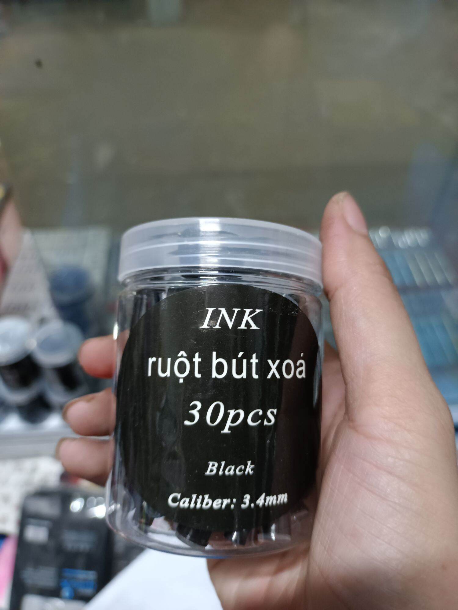 Hộp 30 ống mực màu tím,xanh,đen viết xóa đượ
