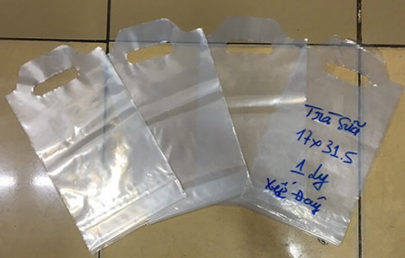 [1kg] túi đựng ly trà sữa (đựng 1ly/ 2ly ép ngăn)