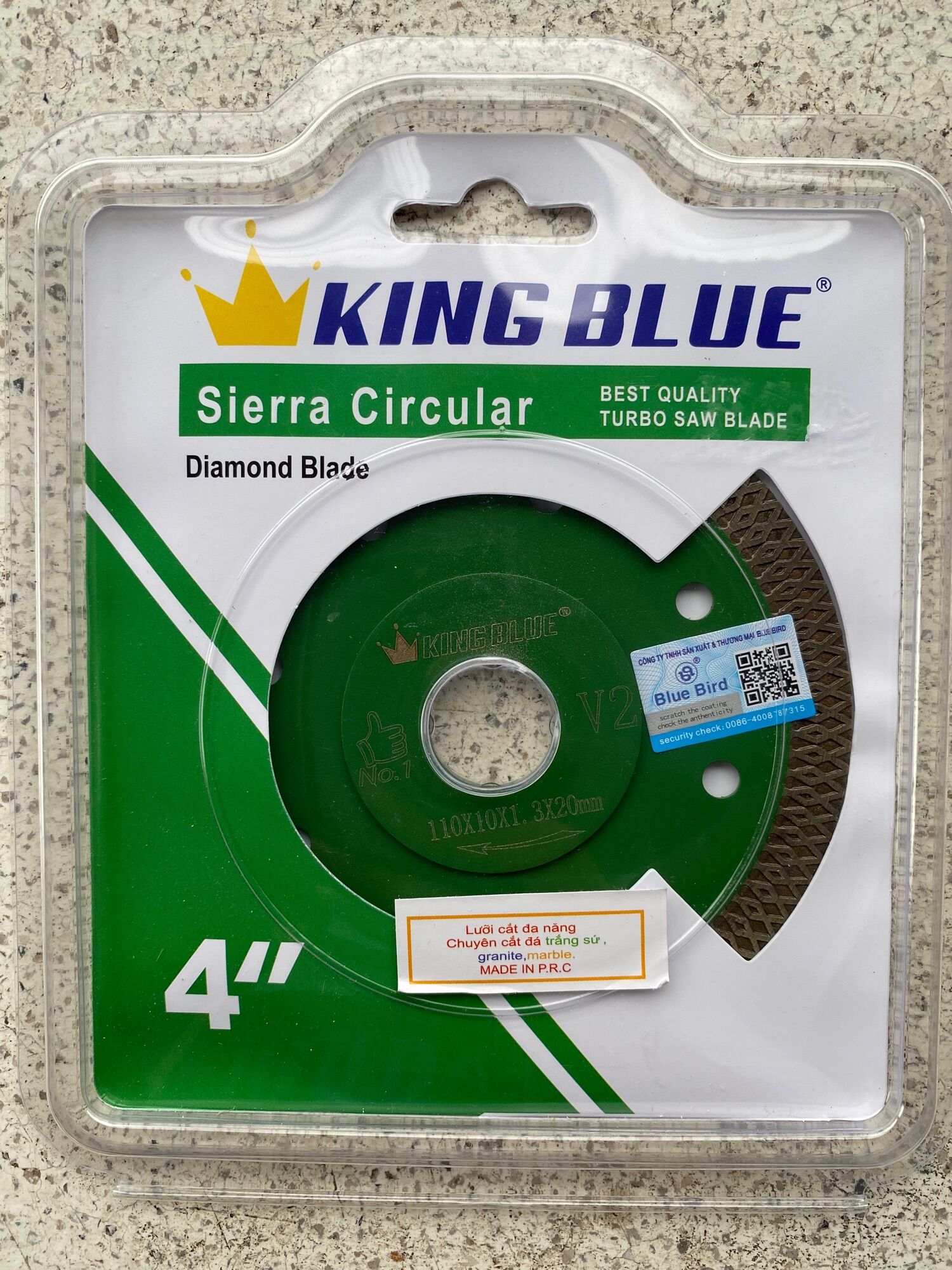 Lưỡi cắt đa năng Kingblue chuyên cắt đá trắng sứ, granite, marbe