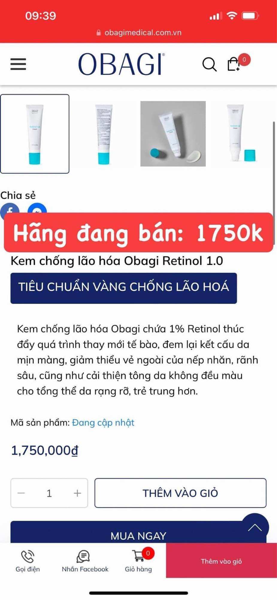 KEM RETINOL OBAGI 1%
