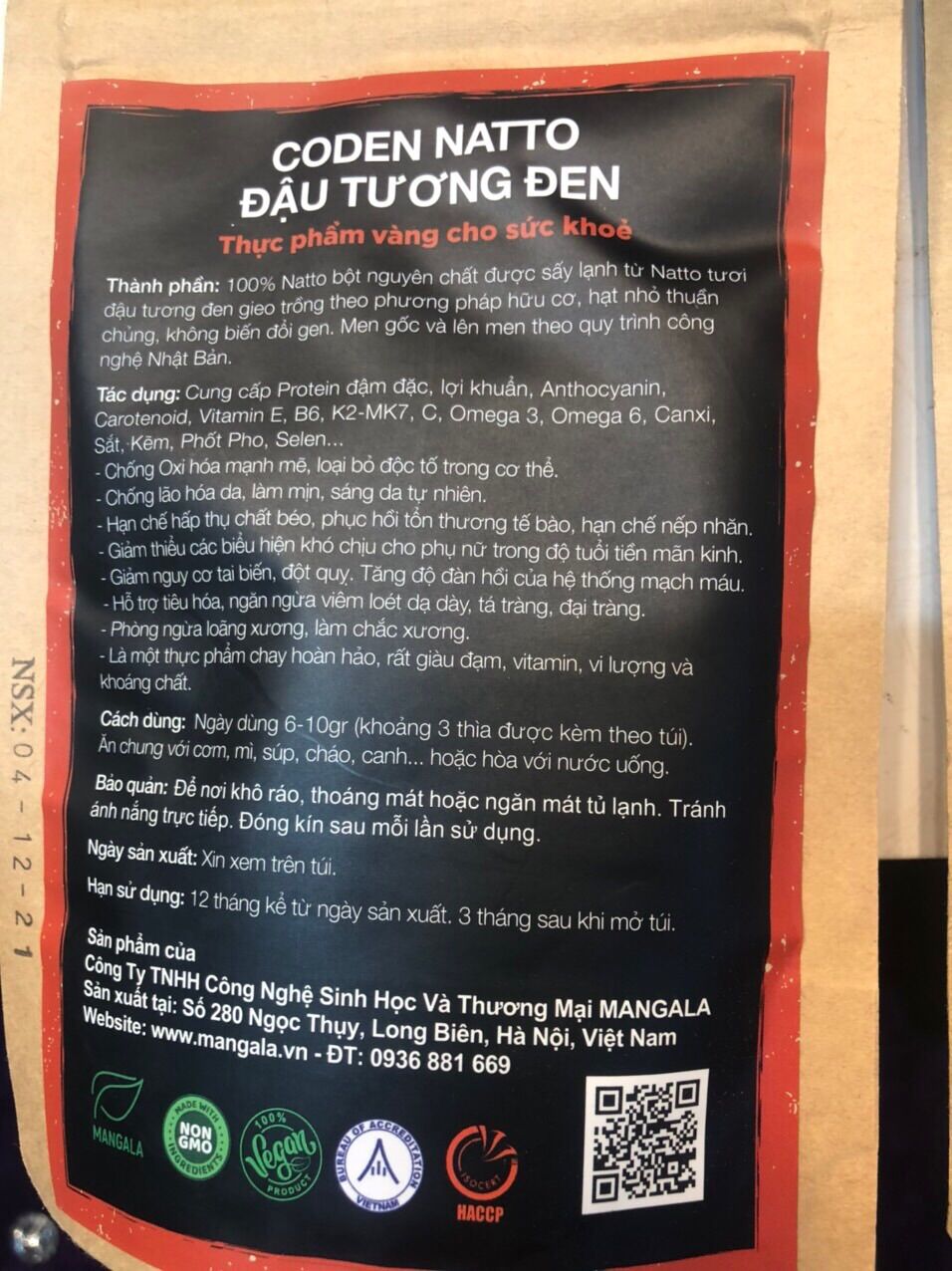 Natto bột đậu tương đen