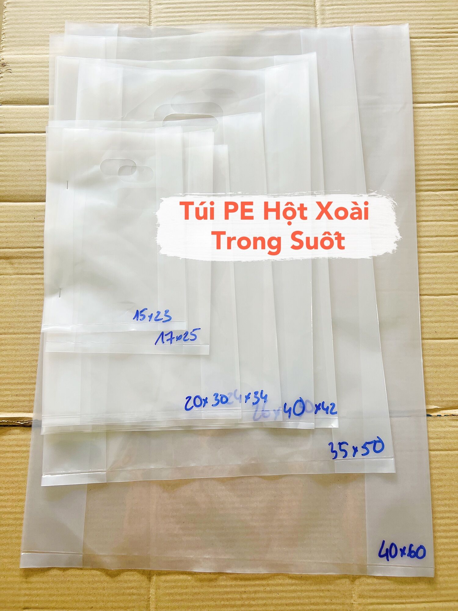 500gr-1 kg túi hột xoài pe trong suốt, túi đựng đồ cao cấp