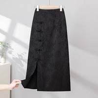 AIYITI | Chân Váy Bút Chì Slim Fit Dành Cho Người Mập In Hoa Phong Cách Trung Quốc Mới 2026 Thắt Lưng Cao