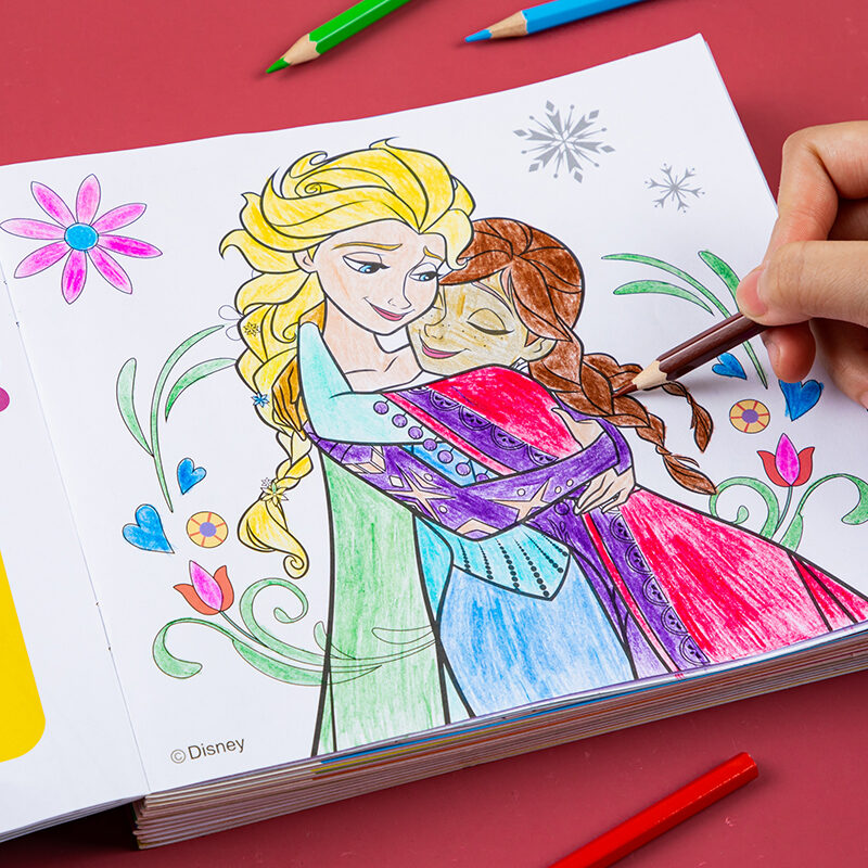 Công Chúa Elsa Trẻ Em Tô Màu Cho Bé Gái Từ 3 Đến 6 Tuổi Vở Vẽ Tranh Kỳ