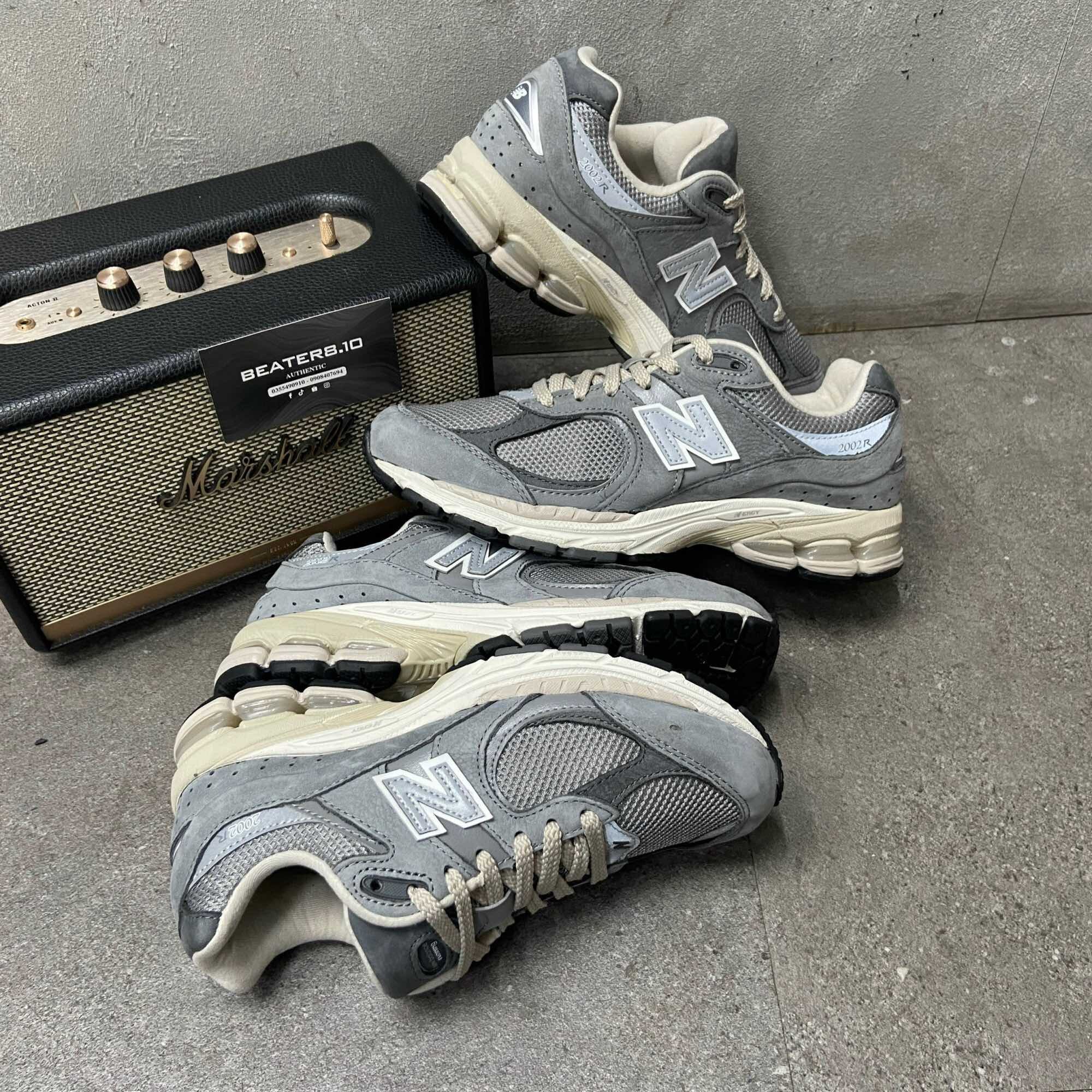 Chính hãng - giày thể thao new balance 2002r grey suede - m2002rst