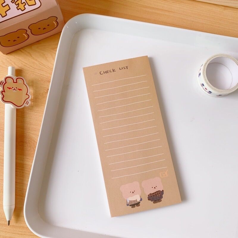 Giấy note gấu nâu tệp 50 tờ
