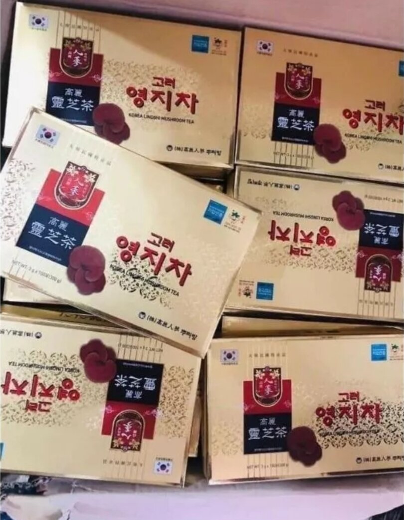 Trà sâm nấm linh chi Hàn Quốc 3gr/ gói* 100 gói/hộp