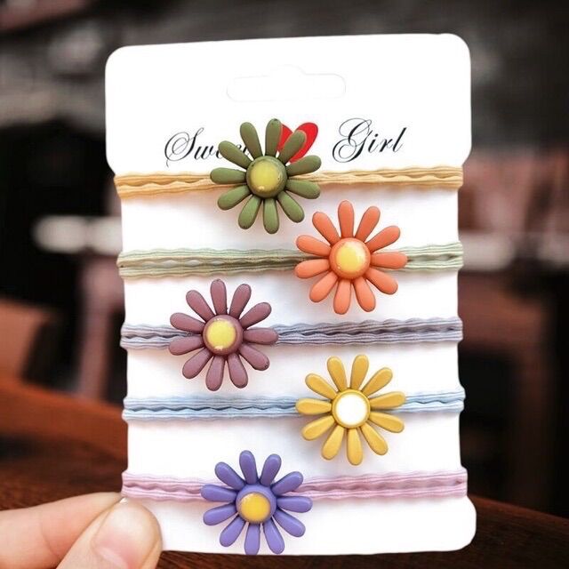 [HCM]Set 5 Dây cột tóc hoa cúc dễ thương C54
