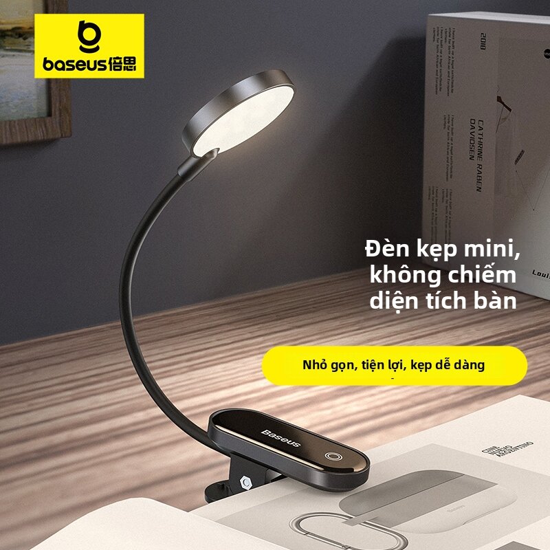 BASEUS | Đèn Bàn Mini Kẹp cho Học Tập và Đọc Sách trên Giường