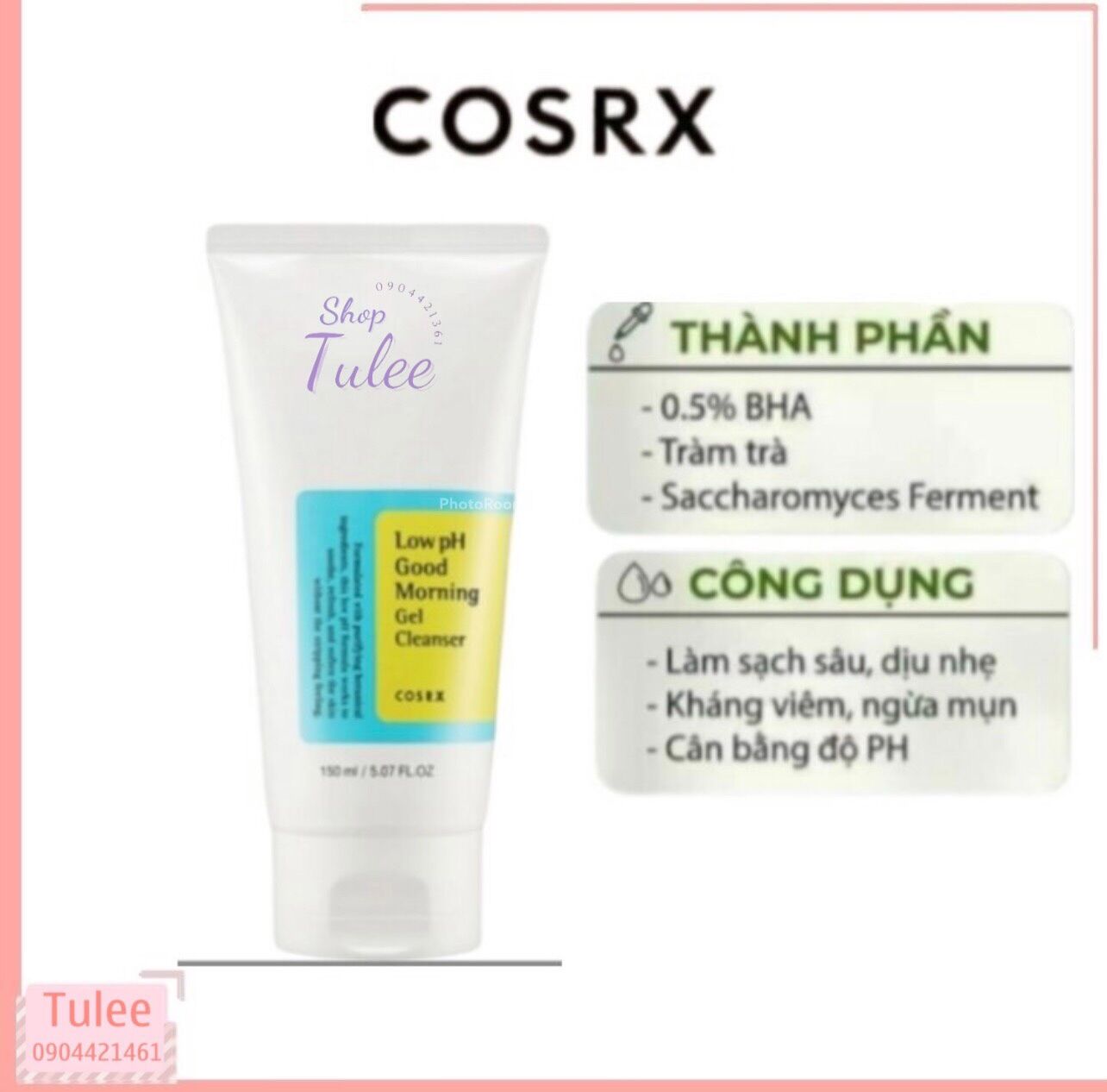 Sữa rửa mặt cosrx dạng gel dành cho da nhờn mụn