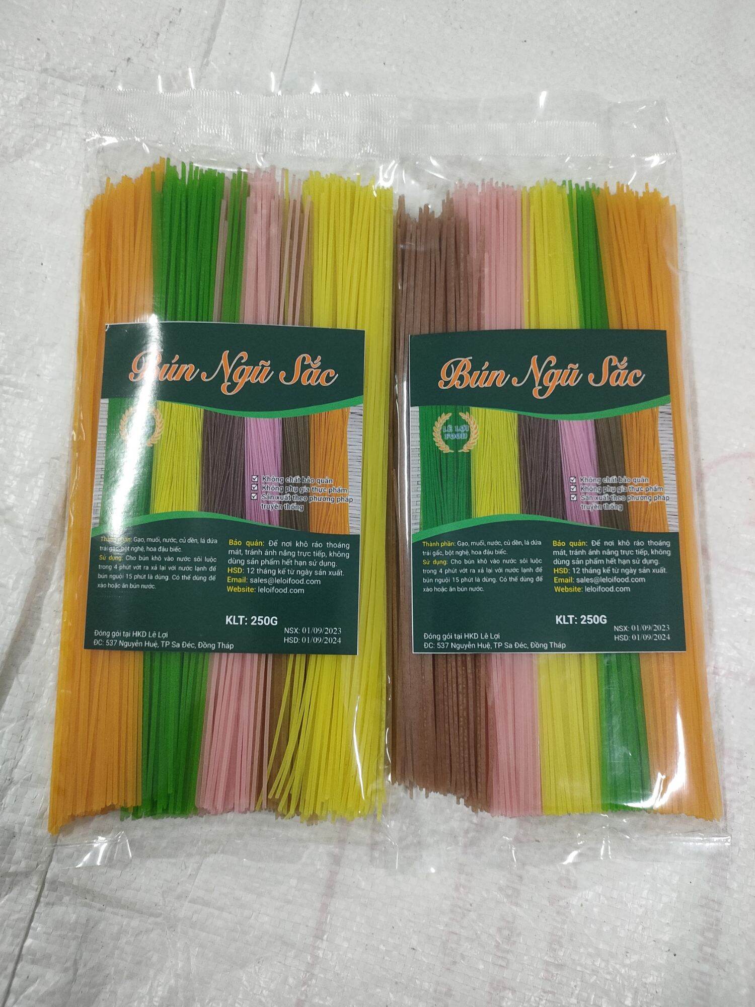 BÚN ngũ sắc (bún rau củ )250g