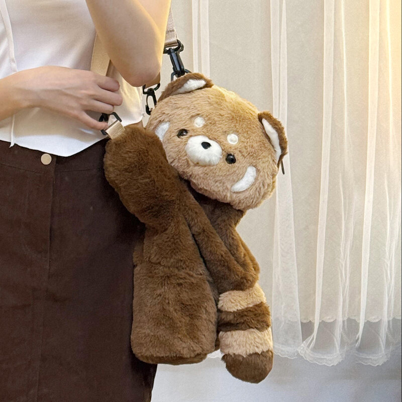 Túi Đeo Chéo Gấu Trúc Nhồi Bông Túi Đeo Vai Đôi Hình Gấu Trúc Hoạt Hình Túi Đeo Vai Cho Bé Gái Túi Đ