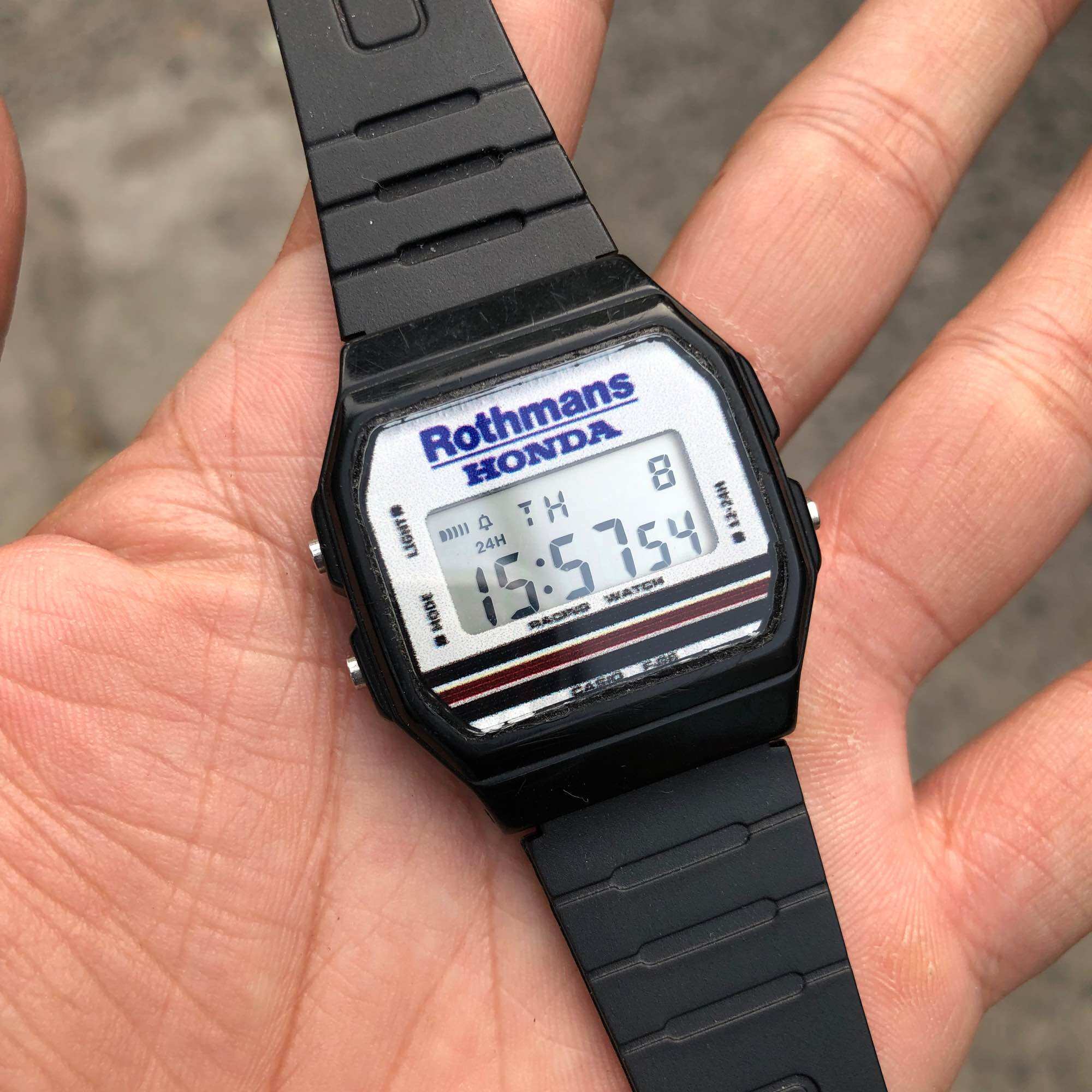 Đồng hồ nam nữ casio f-91w mod mặt honda độc lạ