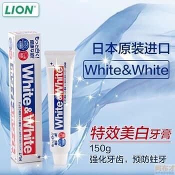 Kem Đánh Răng White & White Lion nội địa Nhật 150g
