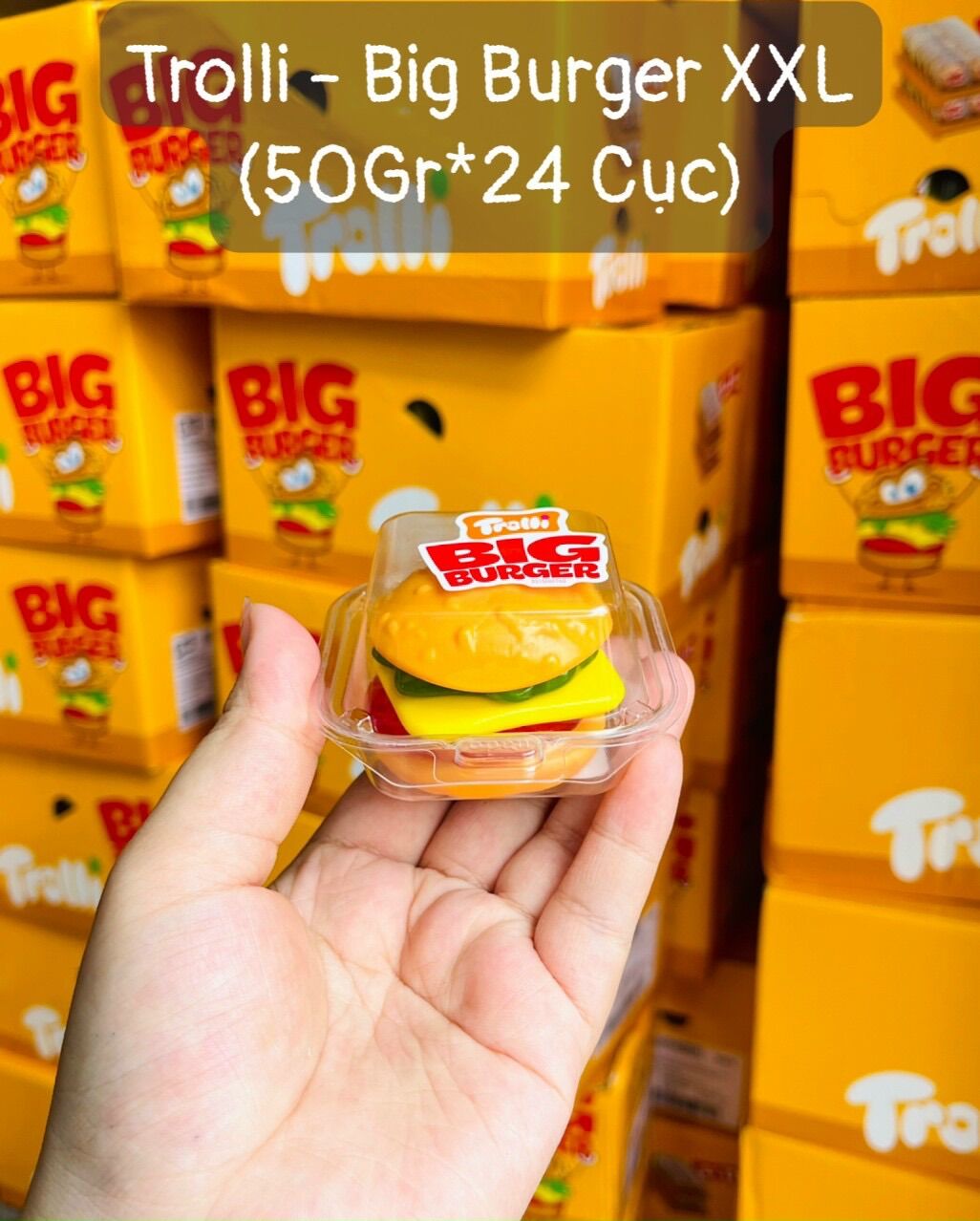 Kẹo dẻo Trolli Burger XXL 50gram