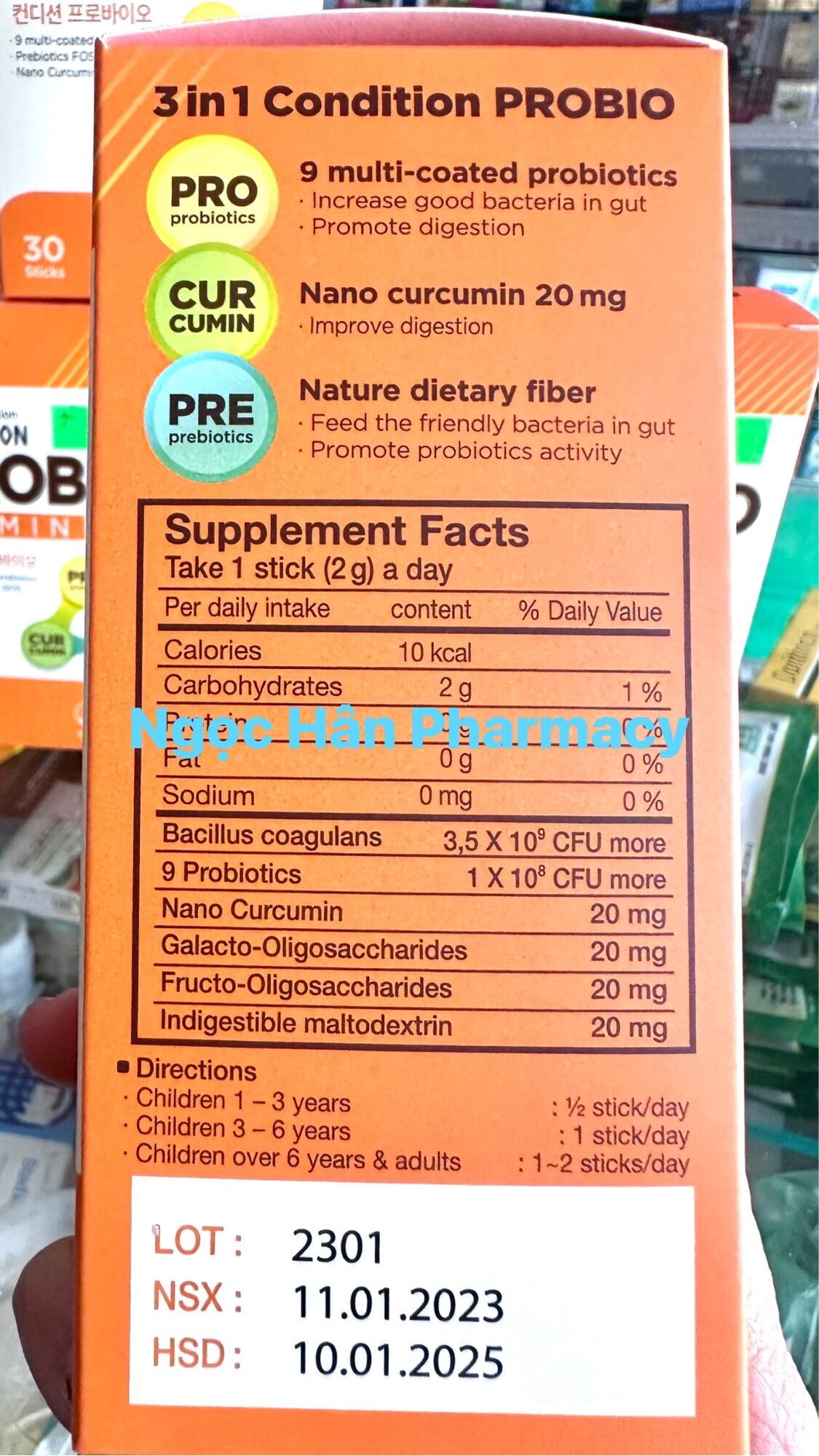 PROBIO CUMIN HỖ TRỢ TIÊU HOÁ HỘP 30 GÓI