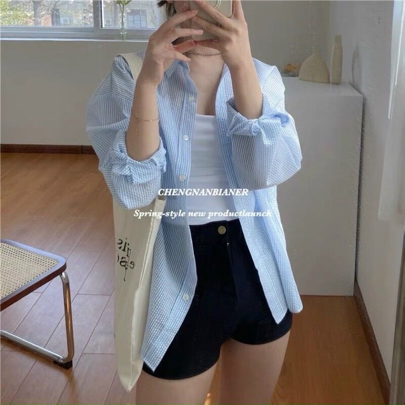 SET SƠ MI TAY DÀI 1 TÚI  (KÈM ÁO 2 DÂY)