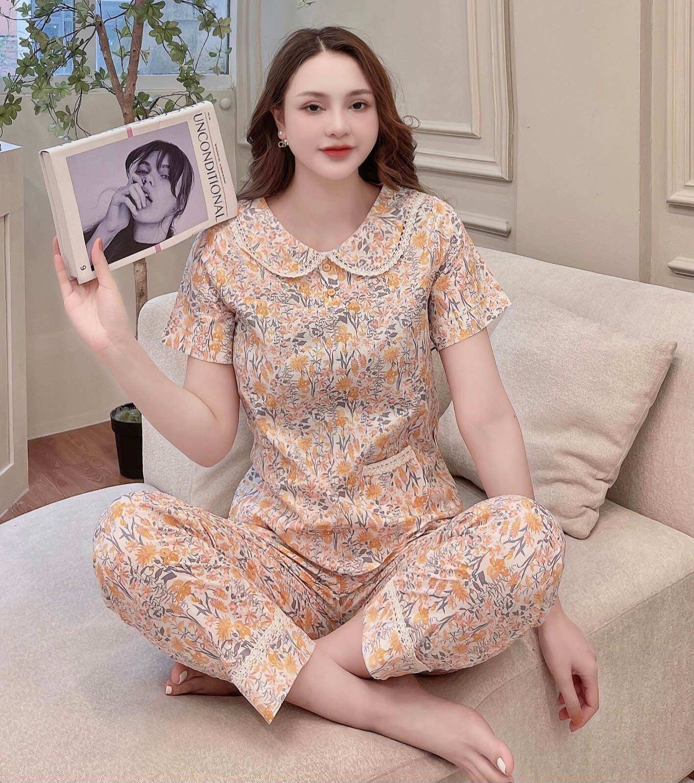Đồ bộ nữ mặc nhà vải kate