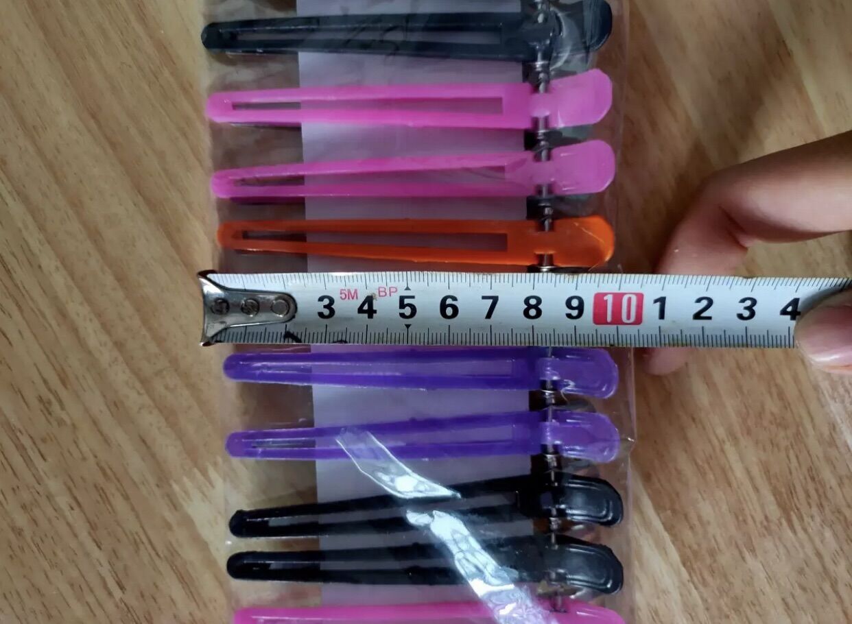 🏵Set 10 Cây Kẹp Vịt Tóc Nhiều Màu (Dài 10cm, hình thật)