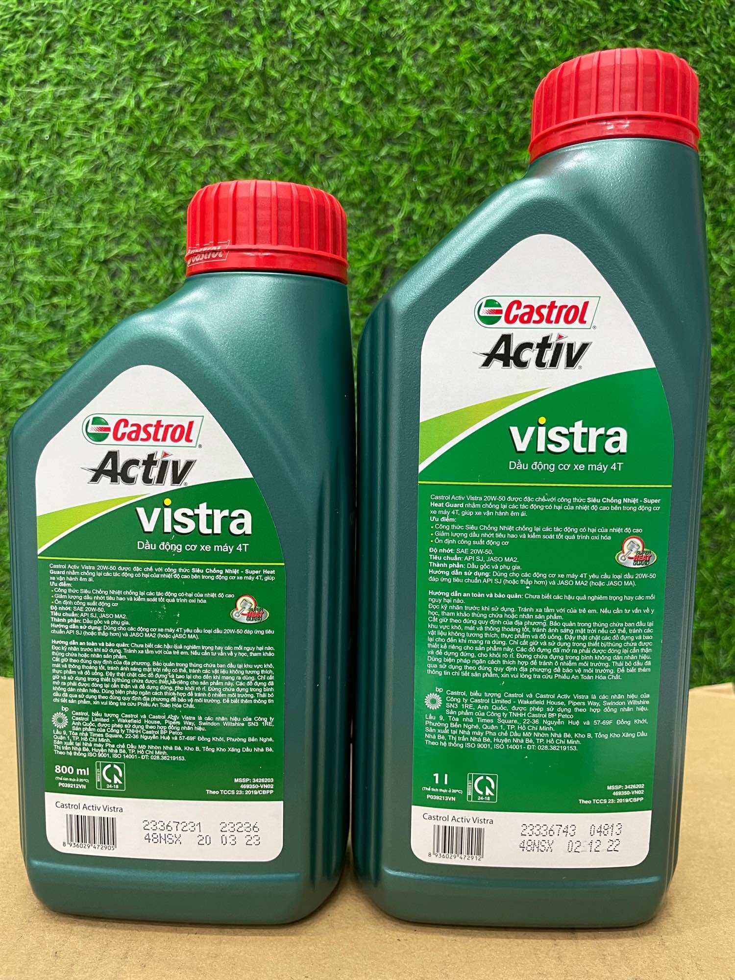 [HÀNG CHÍNH HÃNG] Nhớt Castrol Vistra 20W50 (0.8L & 1.0L) - Xe số - Xe côn