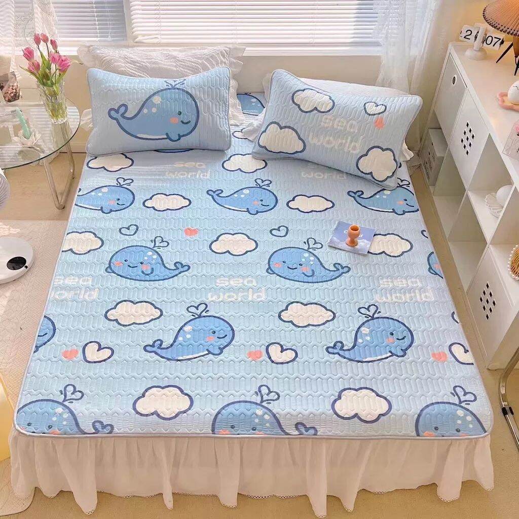 [TẶNG 2 VỎ GỐI] CHIẾU ĐIỀU HÒA TENCEL LATEX CAO SU NON [1m2; 1m4; 1m5]