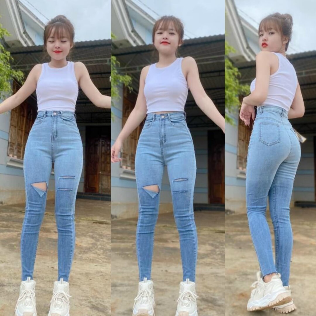 🍀 quần jean loang màu rách