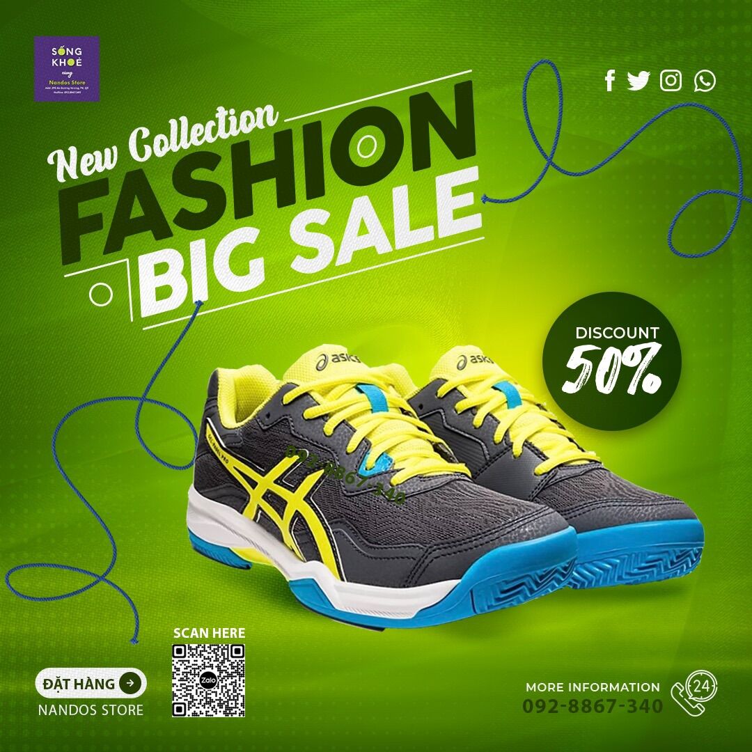 Giày tennis asicd gel padel pro