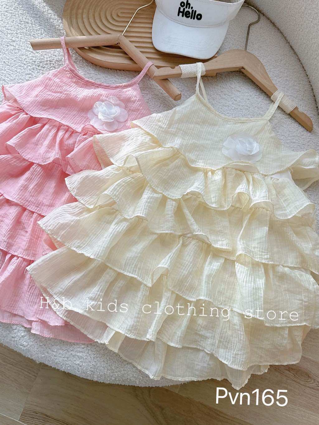 Váy yếm tầng 2 dây siêu xinh cho bé